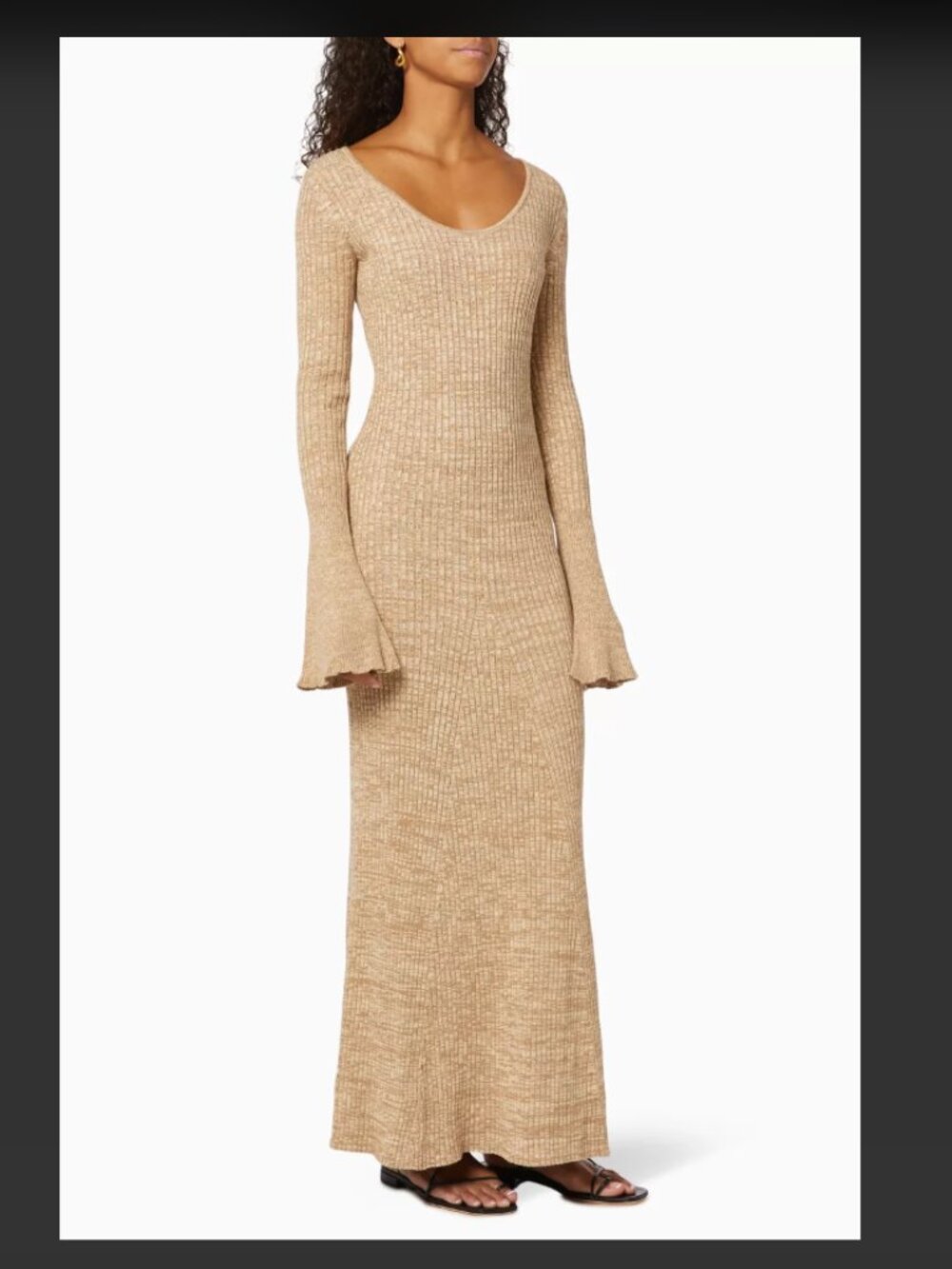 ANNA QUAN Mara Cotton Knit Maxi Dress sz 10